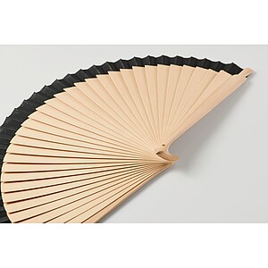 Wooden hand fan, black