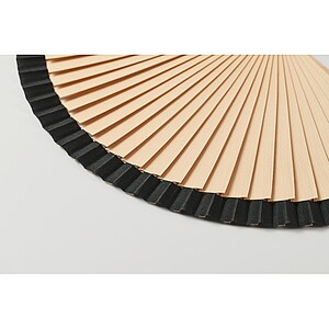 Wooden hand fan, black