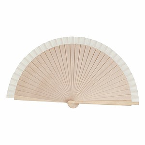 Wooden hand fan GEO COOL, natural