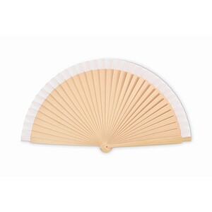 Wooden hand fan, white