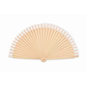 Wooden hand fan, white