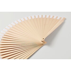 Wooden hand fan, white