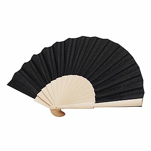 Wooden hand fan with RPET