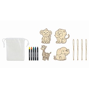 Wooden hangers set, white