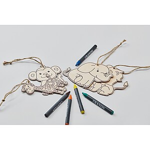 Wooden hangers set, white