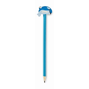 Wooden pencil in animal shape, turquoise