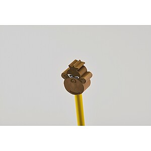 Wooden pencil in animal shape, yellow