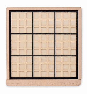 Wooden sudoku board game