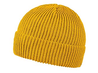 Wrap winter hat, mustard
