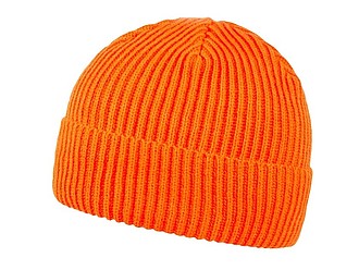 Wrap winter hat, neon orange