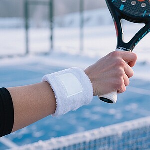 Wristband in polycotton, black