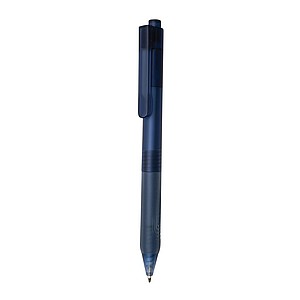 X9 frosted pen with silicone grip, navy