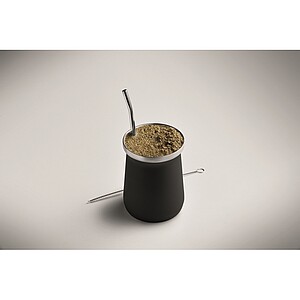 Yerba mate tea cup, black