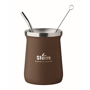 Yerba mate tea cup, brown