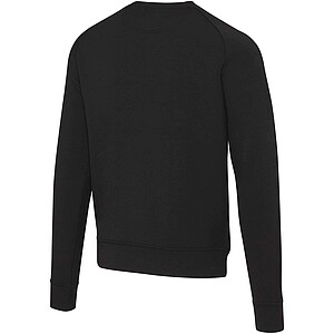 Yukon unisex interlock sports crewneck sweater, solid black