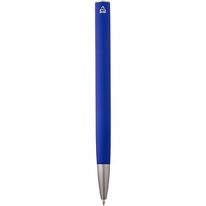 Ziguur recycled aluminium ballpoint pen, blue