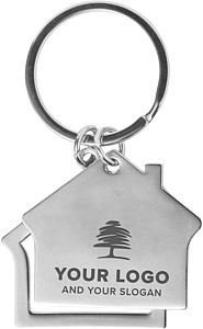 Zinc alloy house keychain