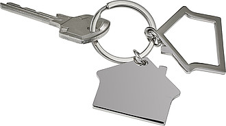 Zinc alloy house keychain