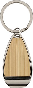 Zinc alloy keychain Aria, brown