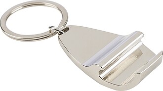 Zinc alloy keychain Aria, brown