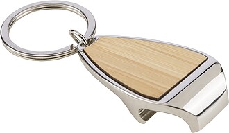 Zinc alloy keychain Aria, brown