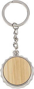 Zinc alloy keychain Finn, brown