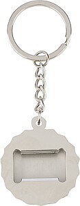 Zinc alloy keychain Finn, brown