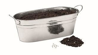 Zinc tub with 3 herbs seeds