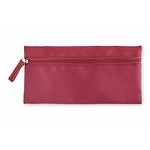 Zippered pencil case, burgundy