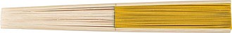 Bambusový vějíř s papírovou tkaninou, žlutý - reklamní předměty