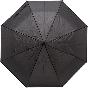 MIGORI Skládací deštník s taškou, černý - ekologické reklamní předměty