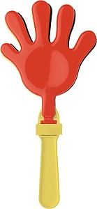 Plastový fandič, tleskač ve tvaru ruky, černo žluto červený - reklamní předměty