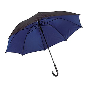 RICHTER Klasický automatický deštník s černou venkovní stranou a modrým vnitřkem - reklamní deštníky