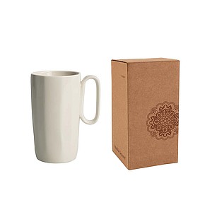 VS RAIPUR Keramický hrnek na latte, objem 330 ml, bílá - reklamní předměty