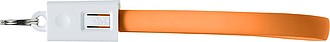 ZALTAN Nabíjecí kabel s klíčenkou, oranžová - reklamní předměty