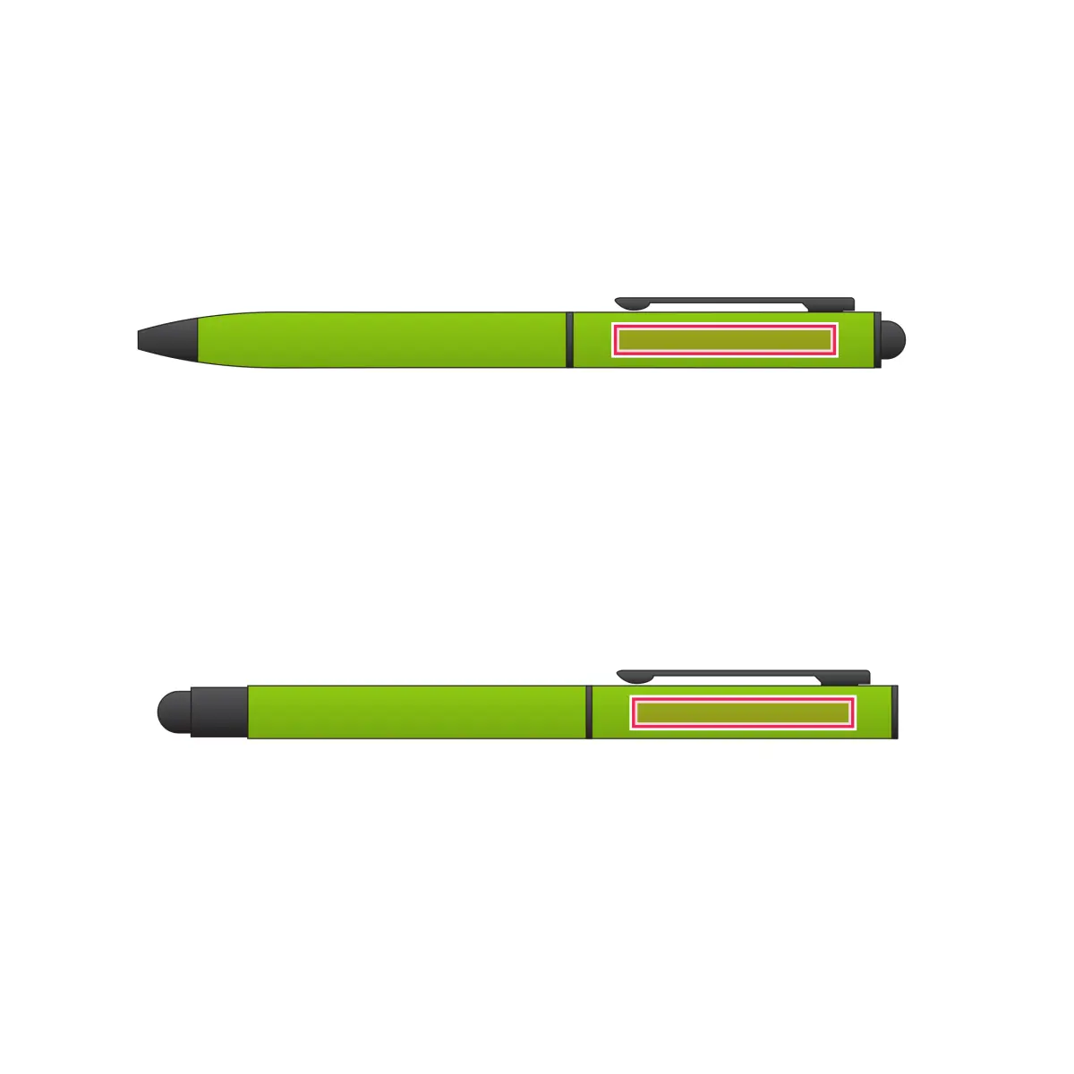 Print placement: CELEBRATION SET Ballpoint Pen & Rollerball Set, Green - Pen & Rollerball Body