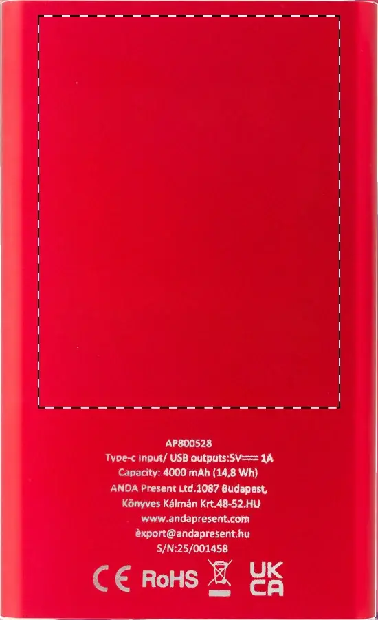 Print position: Back