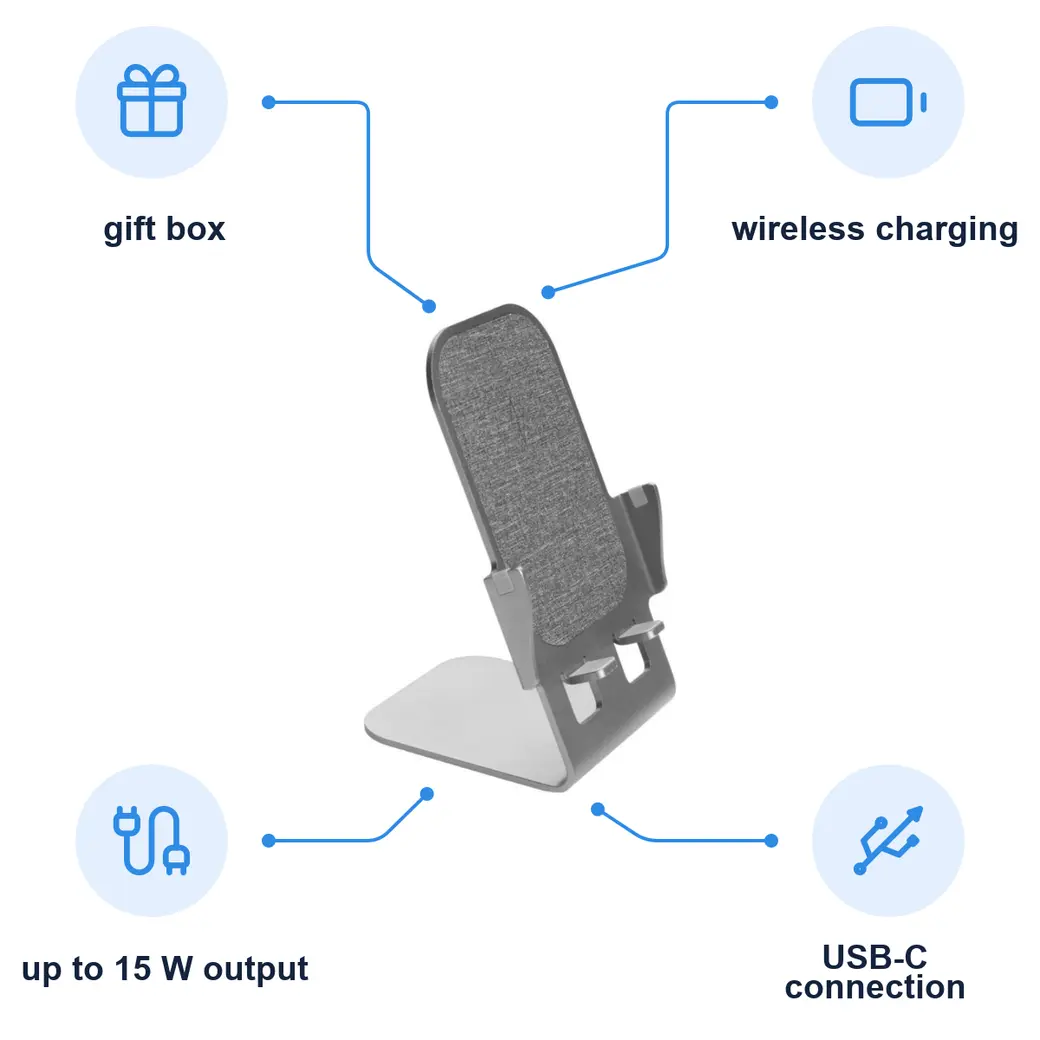 Infographic: PIERRE CARDIN VITESSE Cell phone stand with wireless charging function 15 W