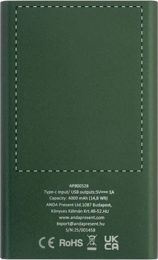 Print position: Back
