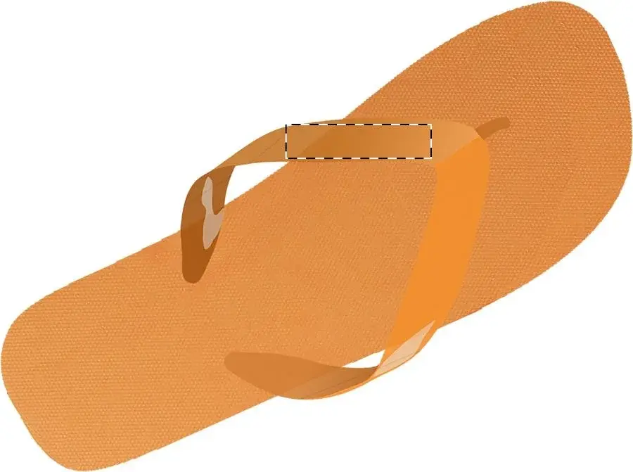 Print position: Right flip-flop - left strap