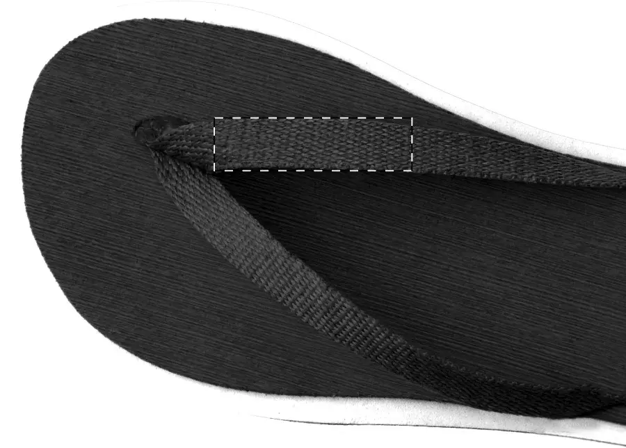 Print position: Left flip-flop - right strap