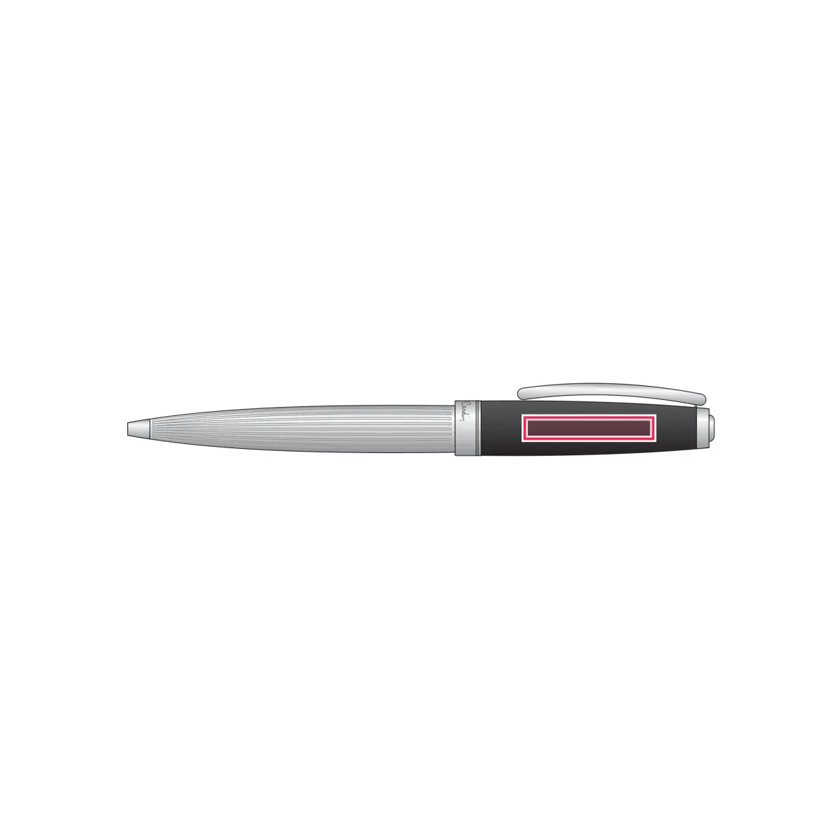 Print placement: CHRISTOPHE - Side of pen body