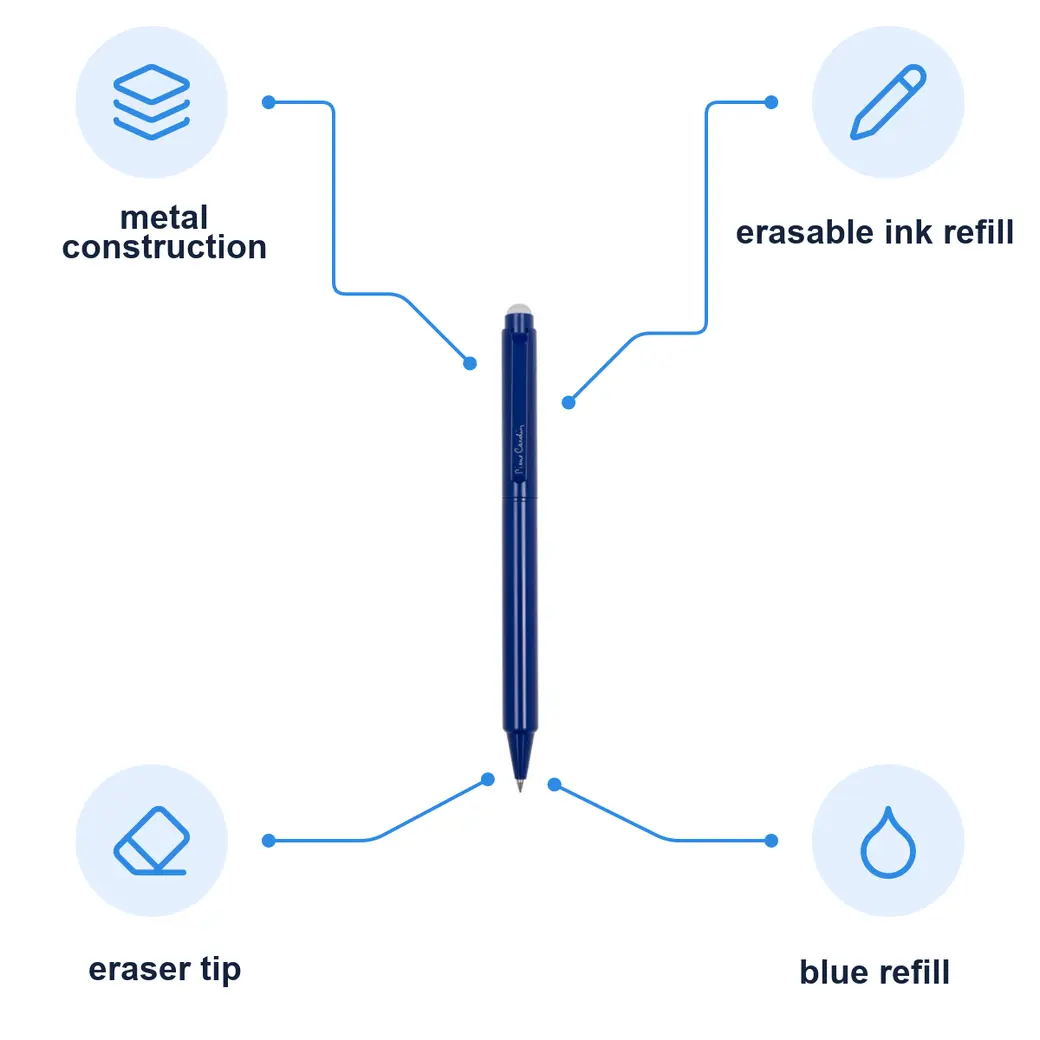 Infographic: PIERRE CARDIN ALAIN Erasable ballpoint pen, blue