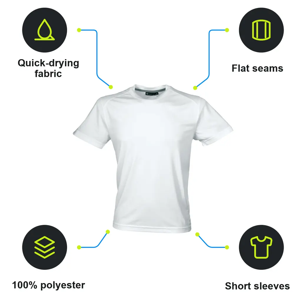 Infographic: SCHWARZWOLF COOL SPORT MEN performance T-shirt, white XXL