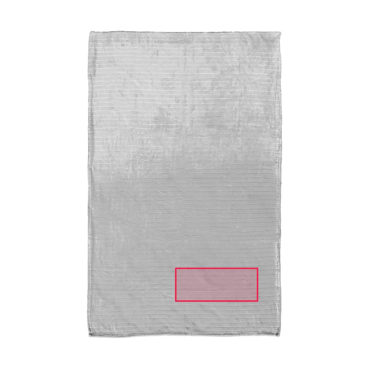 Print placement: MANGAIA – Indicative area on the unfolded blanket