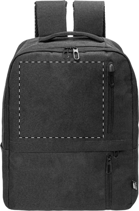 Print position: Above the zip