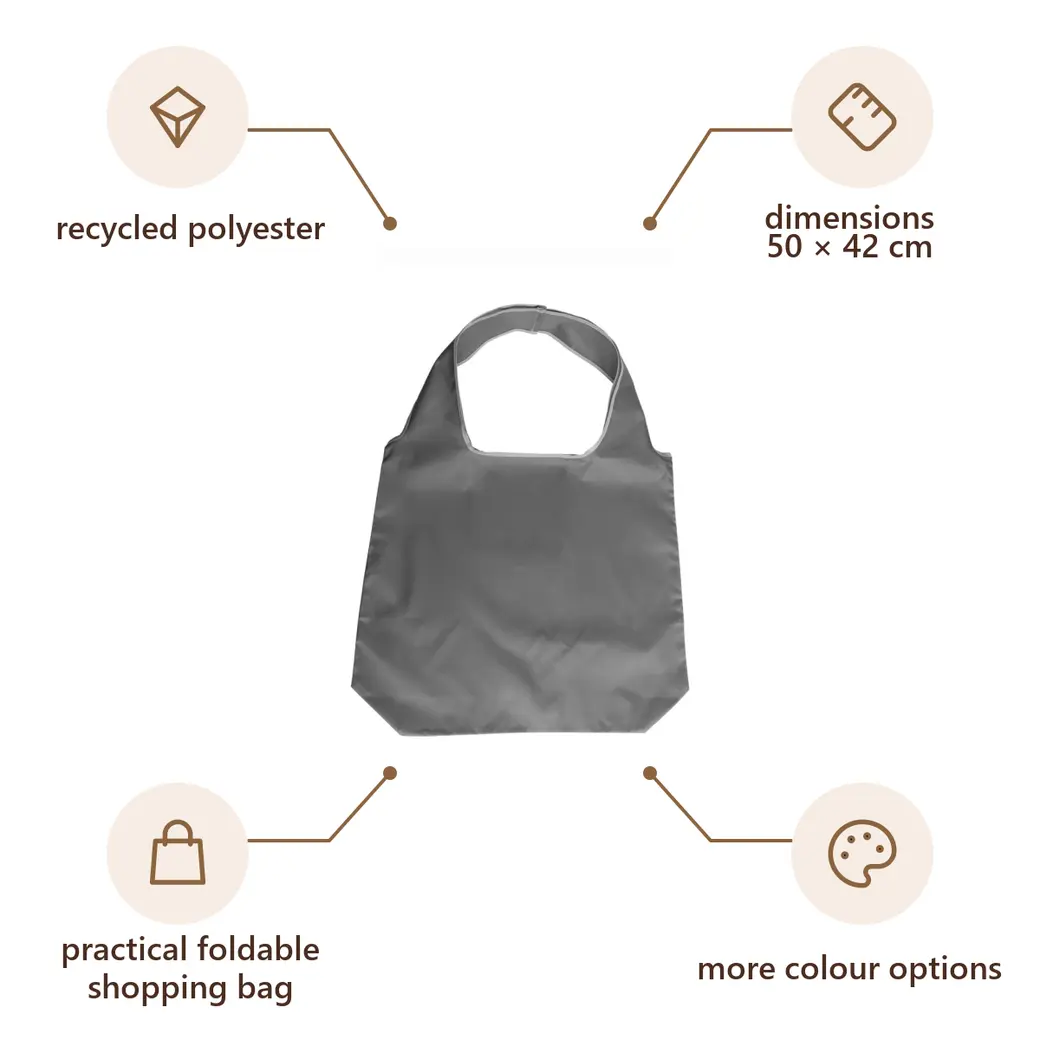 Infographic: VS KALBARRI Shopping bag made of recycled material, grey