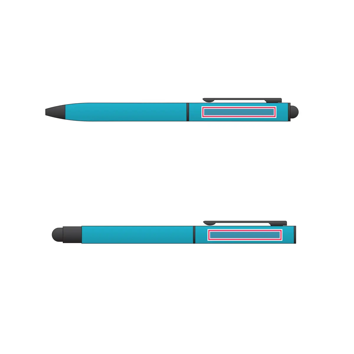 Print placement: CELEBRATION SET Ballpoint Pen & Rollerball Set, Light Blue - Pen & Rollerball Body