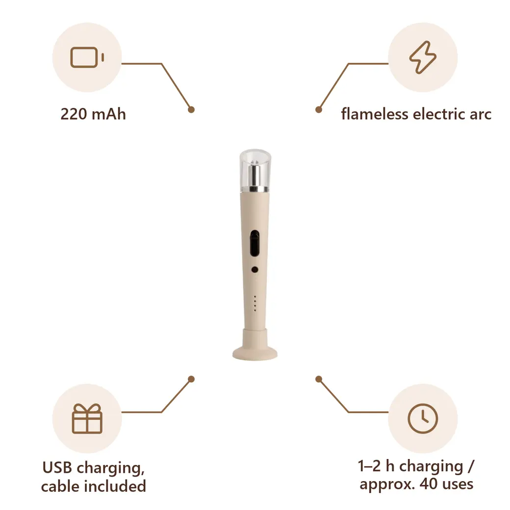 Infographic: VS HIKARI Rechargeable Electric Lighter, White