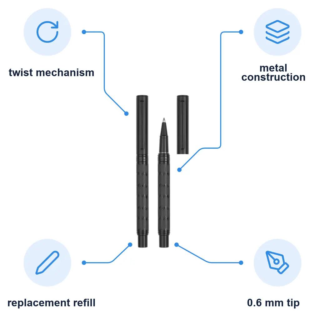 Infographic: PIERRE CARDIN ESMEE SET Ballpoint pen and rollerball set, black